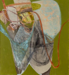 Heath Paths & Ponds - Contemporary Abstract Acrylic Painting with Green