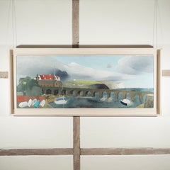 Folkestone - Contemporary English Coastal Landscape Oil Painting with Sand