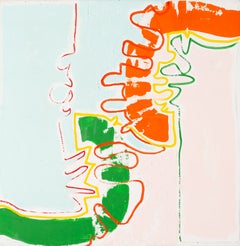 Komposition I – Großformatiges abstraktes Acrylgemälde der Moderne aus dem 20. Jahrhundert