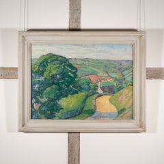 Pinfarthings Bend (Stroud) - 20th Century Modern British Landscape Oil Painting