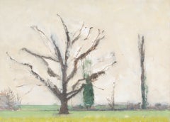 Arbres d'hiver, Grands-pères - Peintures à l'huile minimalistes représentant des paysages du XXe siècle