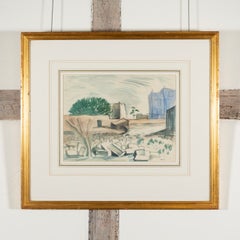 Italian Landscape - 20th Century Modern British Watercolour Landscape Painting