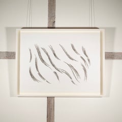 Dunghuang-Serie 4 – Monochromer, minimalistischer Lithografie-Druck im Stil der Moderne des 20. Jahrhunderts