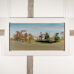 Petworth Park II - Dipinto a olio contemporaneo raffigurante un paesaggio rurale inglese in stile orizzontale