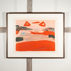 Paysage rouge - Estampe « Paysage aux couleurs vives » d'Henri Hayden, XXe siècle