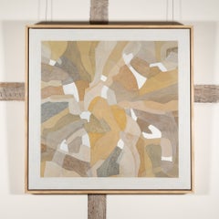 Cuarteto, Minim IV (grande) - Pintura abstracta contemporánea en tonos marrones y grises