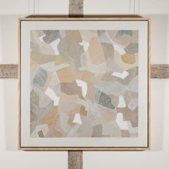 Cuarteto, Menor III - Cuadro abstracto contemporáneo en tonos grises y marrones neutros