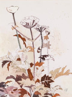 Wildblumen – Moderne britische Blumenmalerei mit Feder und Tinte von Gwyneth Johnstone