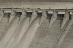 Original Architectural Illustration of a Dam by Hugh Ferriss, 1942