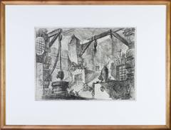 1st Edition Etching from Piranesi's Imaginary Prisons Series - the Carceri