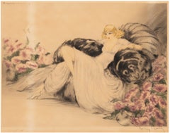 Louis Icart Art Deco Peonies 1930
