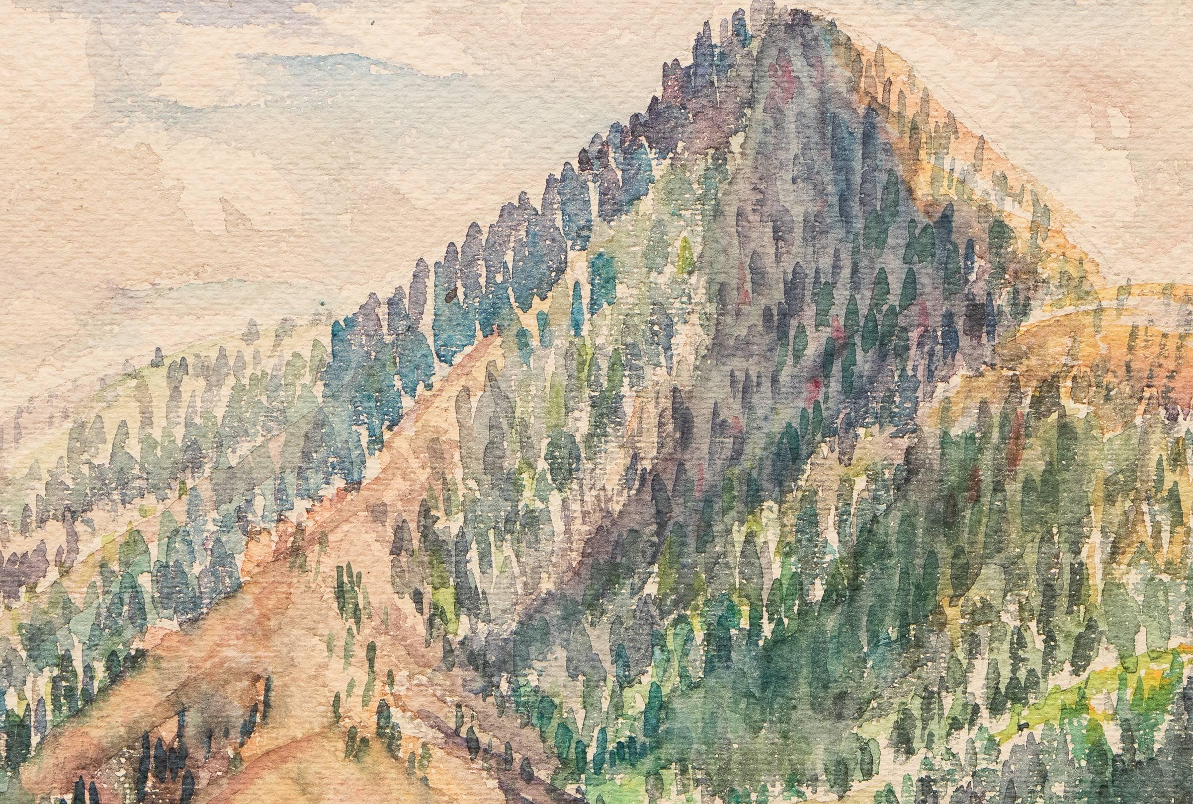 Cameron's Cone, Colorado Springs, Colorado, gerahmtes Landschaftsgemälde aus Colorado (Amerikanischer Impressionismus), Painting, von Charles Ragland Bunnell
