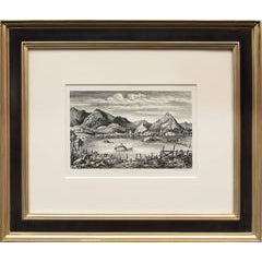 Farm in the Rockies (Colorado) - original framed vintage lithograph 11