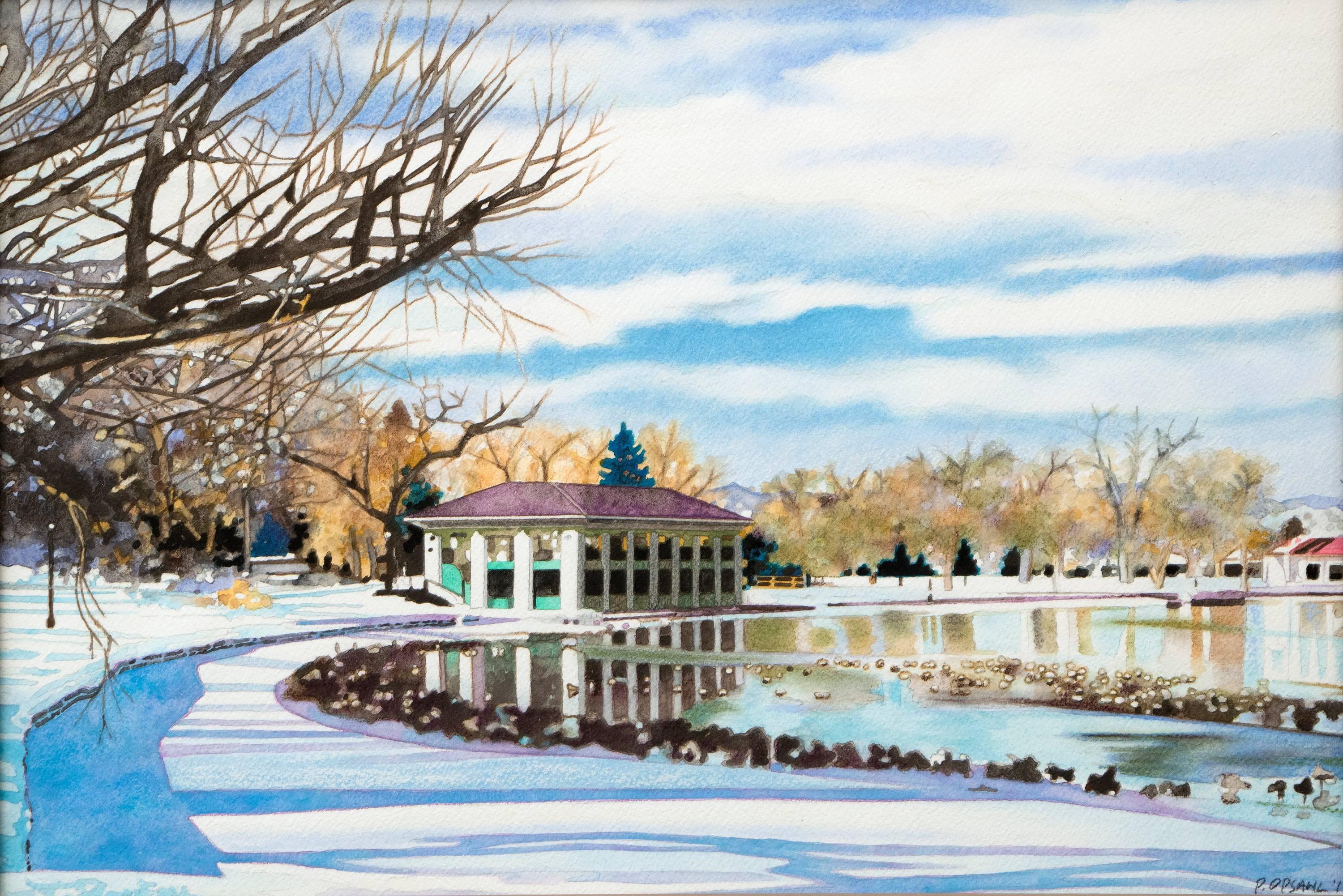 Paul Opsahl Washington Park Boathouse "Winter" (Denver, Colorado) For
