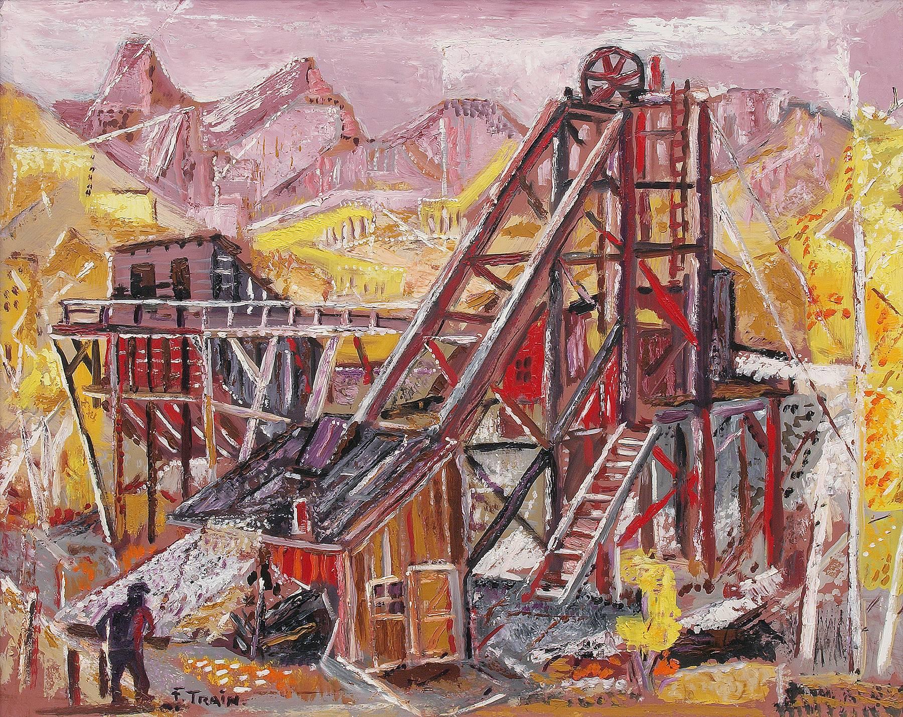 Victor Mine (Colorado) - Painting by Frank Train