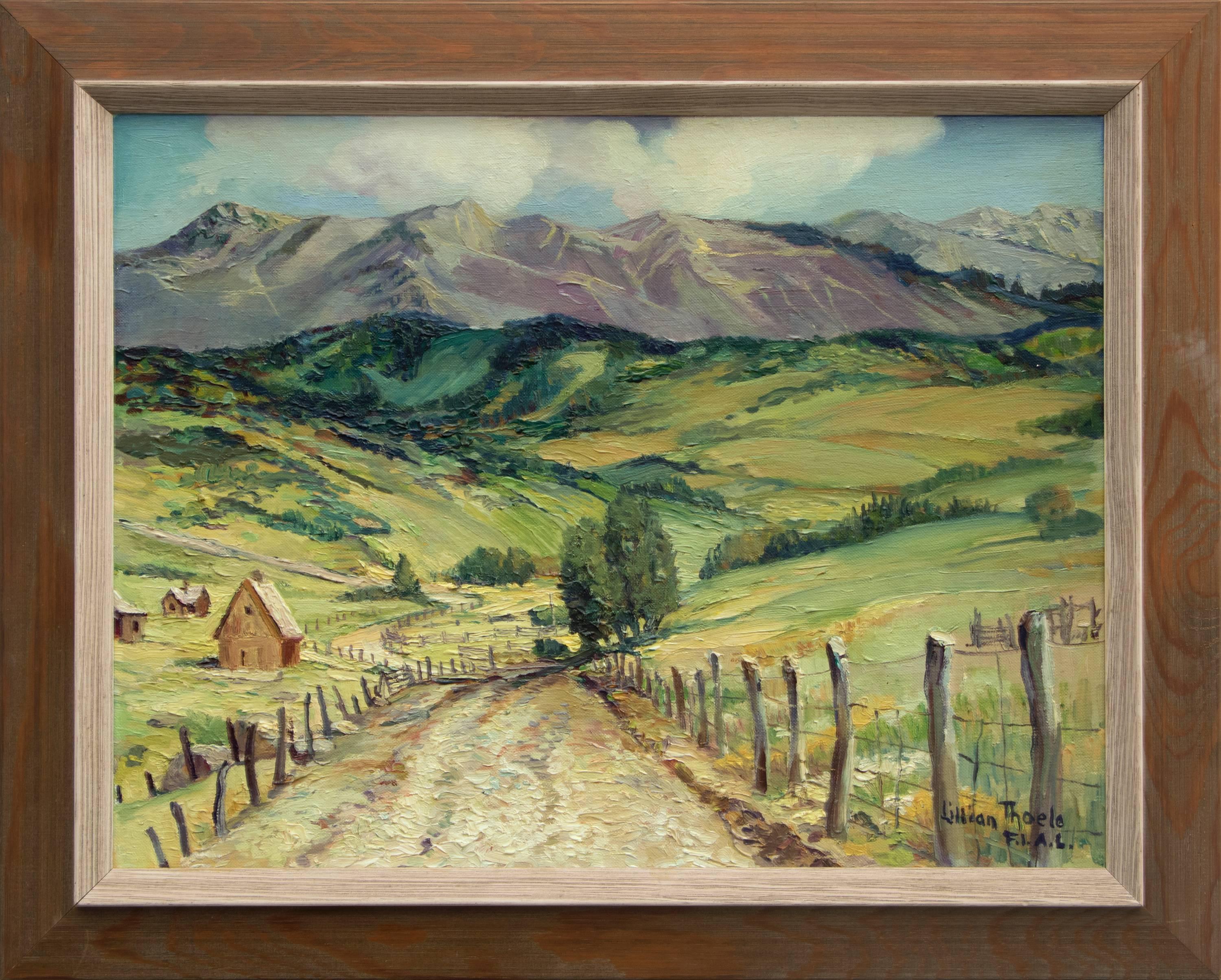 Lillian Thoele Landscape Painting - Airstrip Road - Mt. Telluride, Colorado