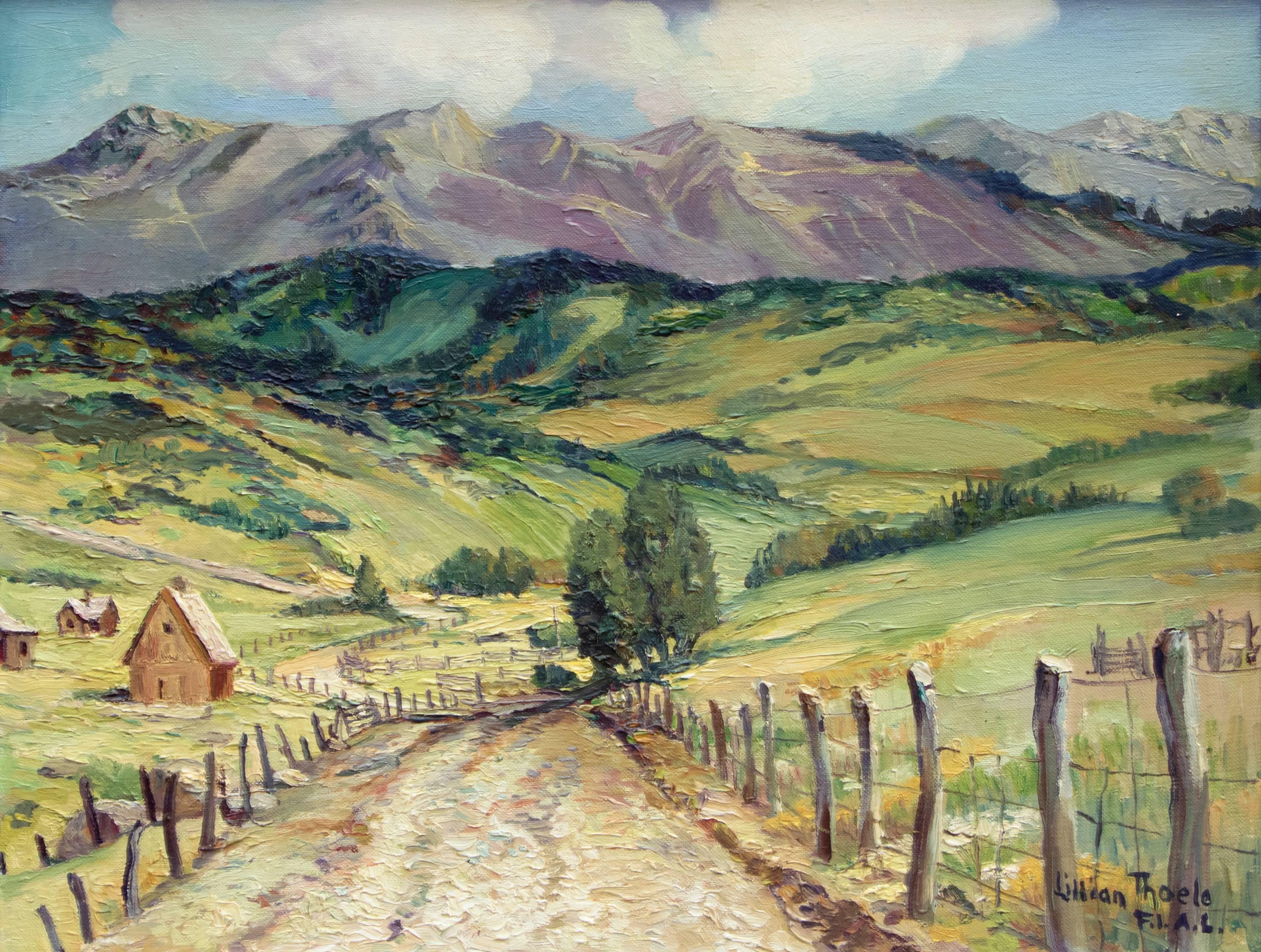 Airstrip Road - Mt. Telluride, Colorado - Painting by Lillian Thoele