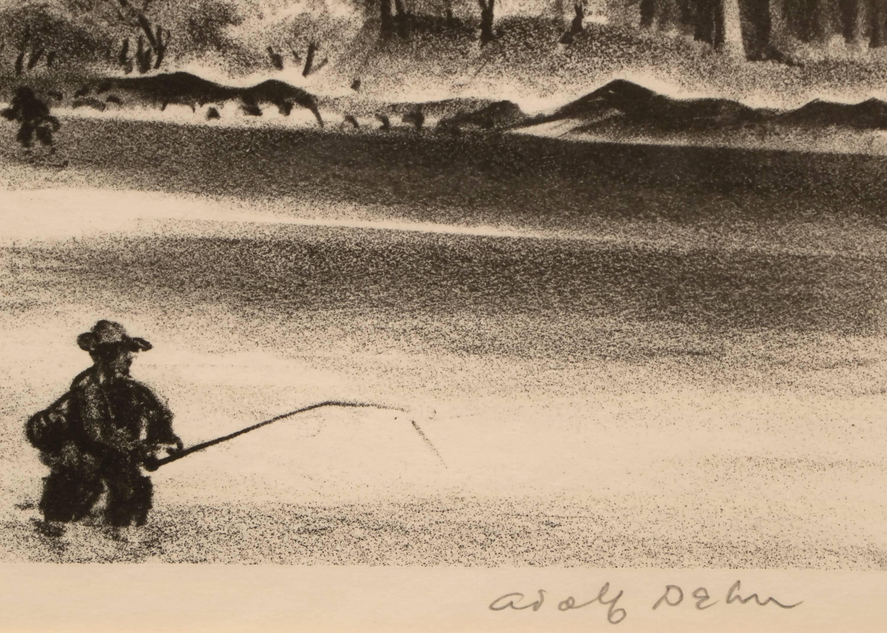 Fishing in Colorado - Print by Adolf Arthur Dehn