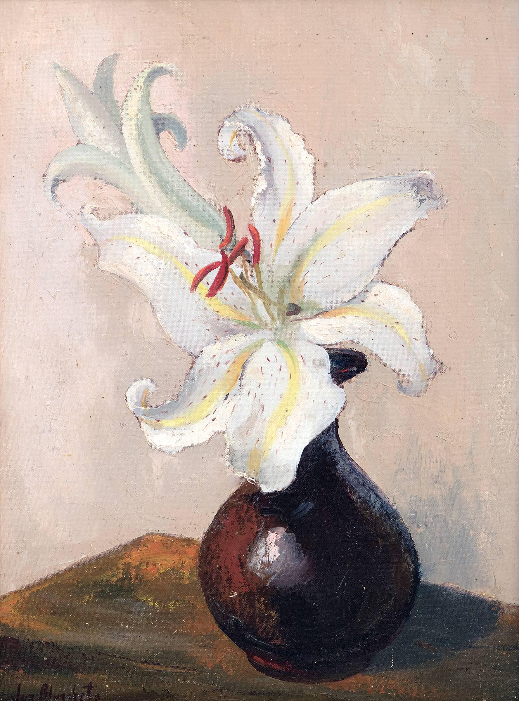 Untitled (Still Life with Lilies) - Painting by Jon Blanchette