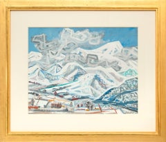 Rocky Mountain Winter (Modernist Landscape)