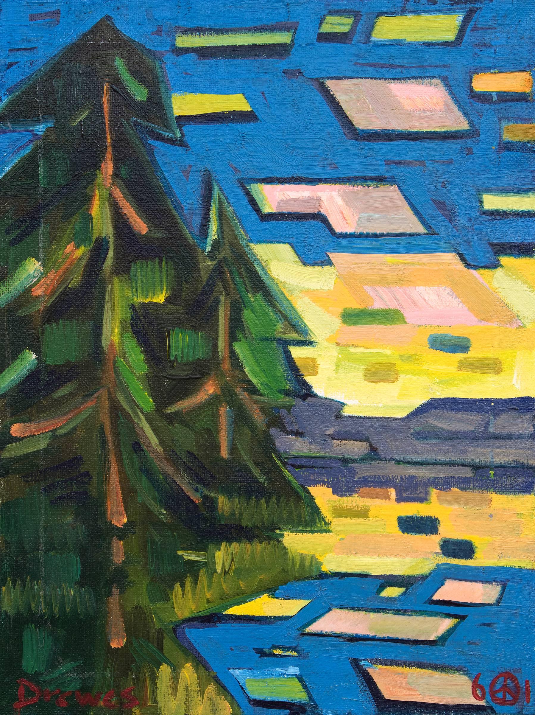 Mountain Lake  - Painting by Werner Drewes