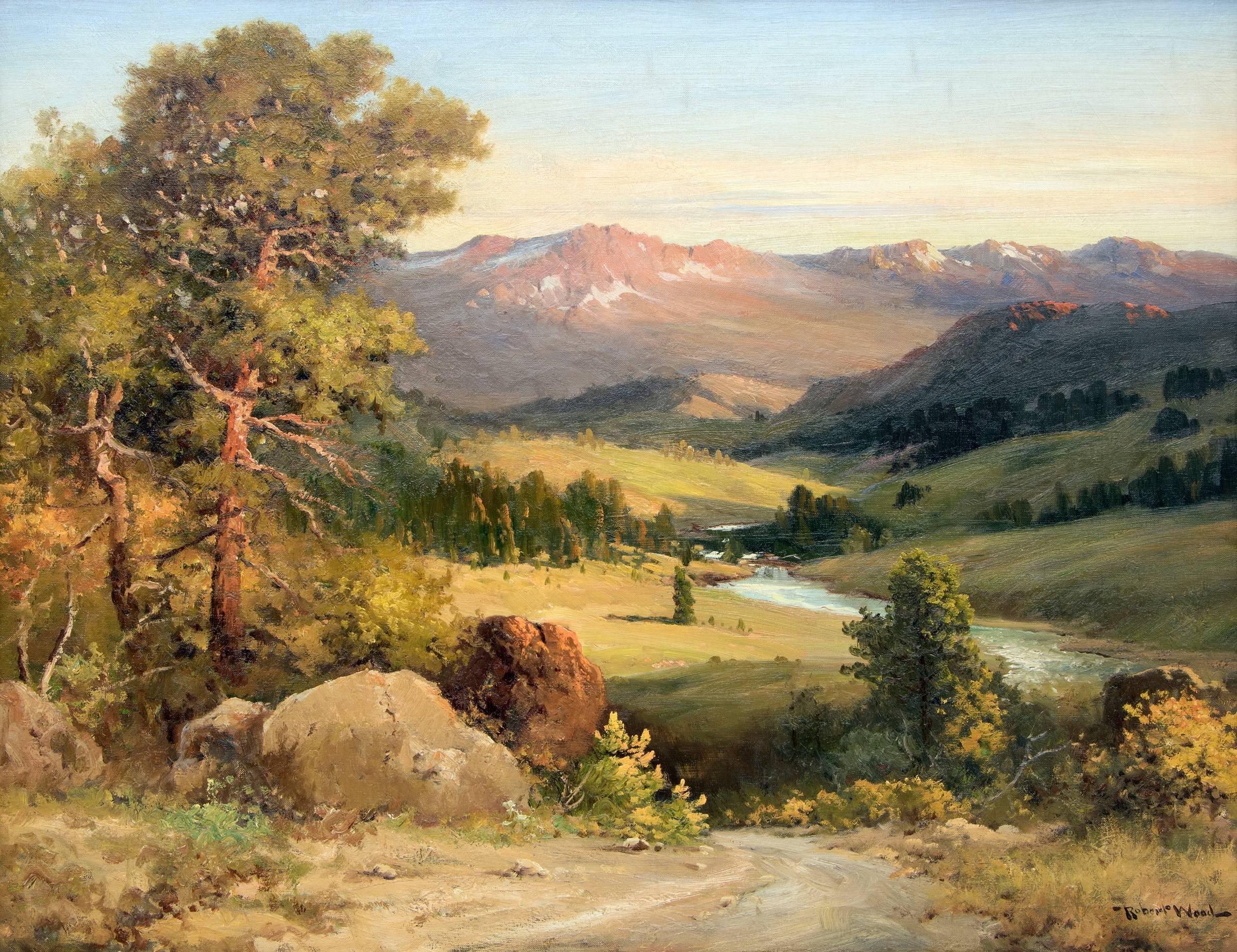 Robert William Wood Landscape Painting - Estes Park, Colorado (Rocky Mountain National Park Landscape)