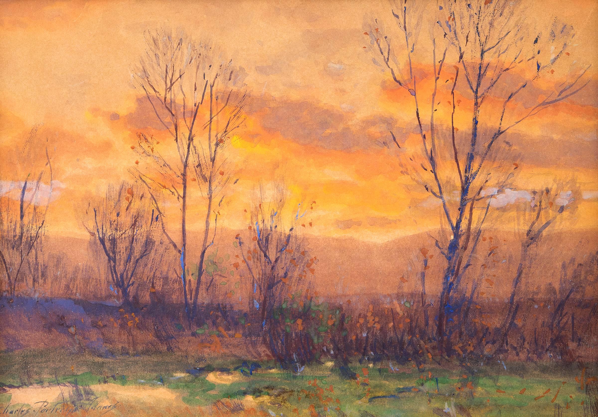 Sunset Along the Front Range, Colorado, 1900er Jahre, traditionelles Landschaftsgemälde