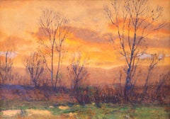 Tramonto lungo la Front Range, Colorado, 1900 Pittura di paesaggio tradizionale