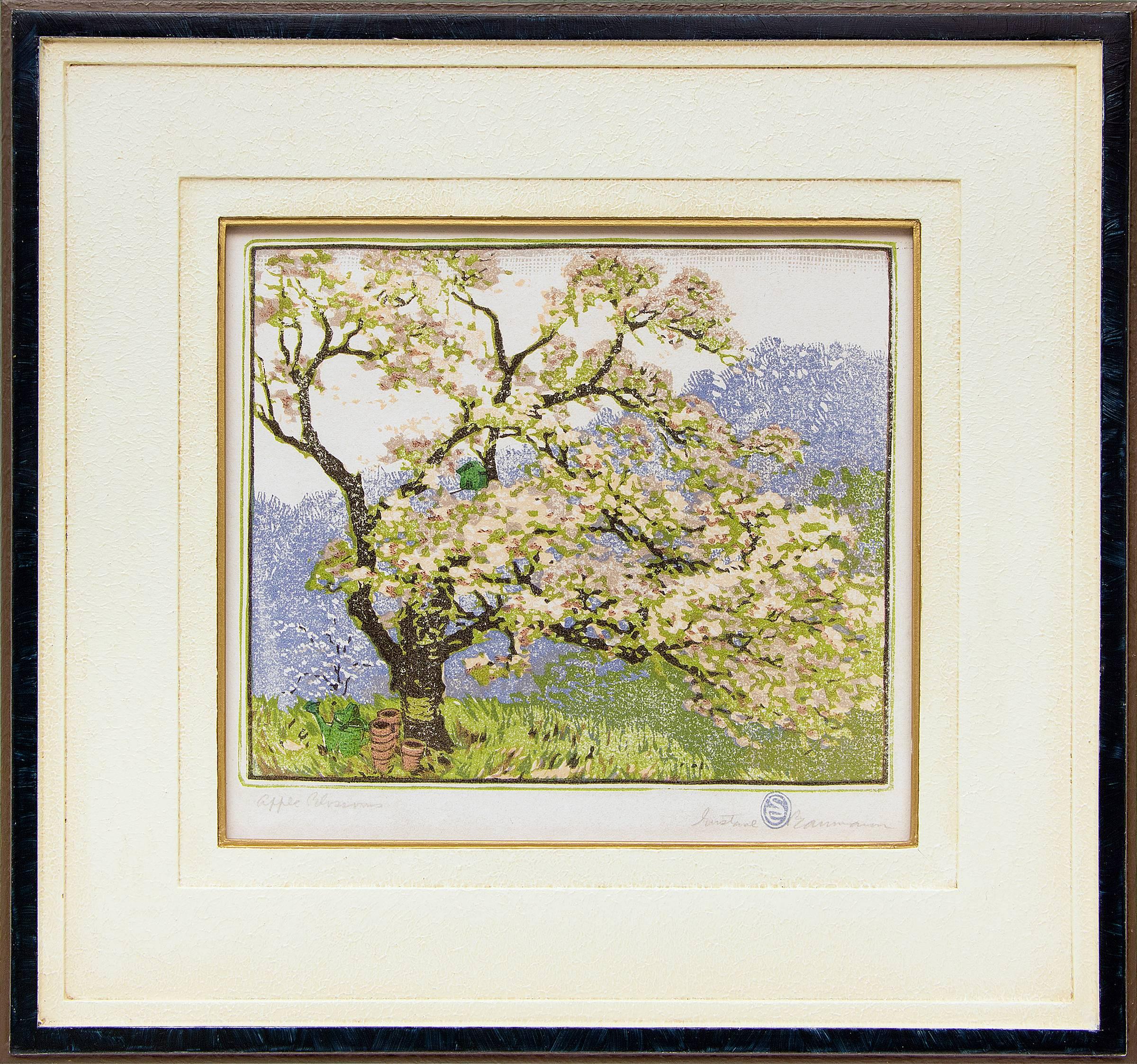Gustave Baumann Figurative Print - Apple Blossoms