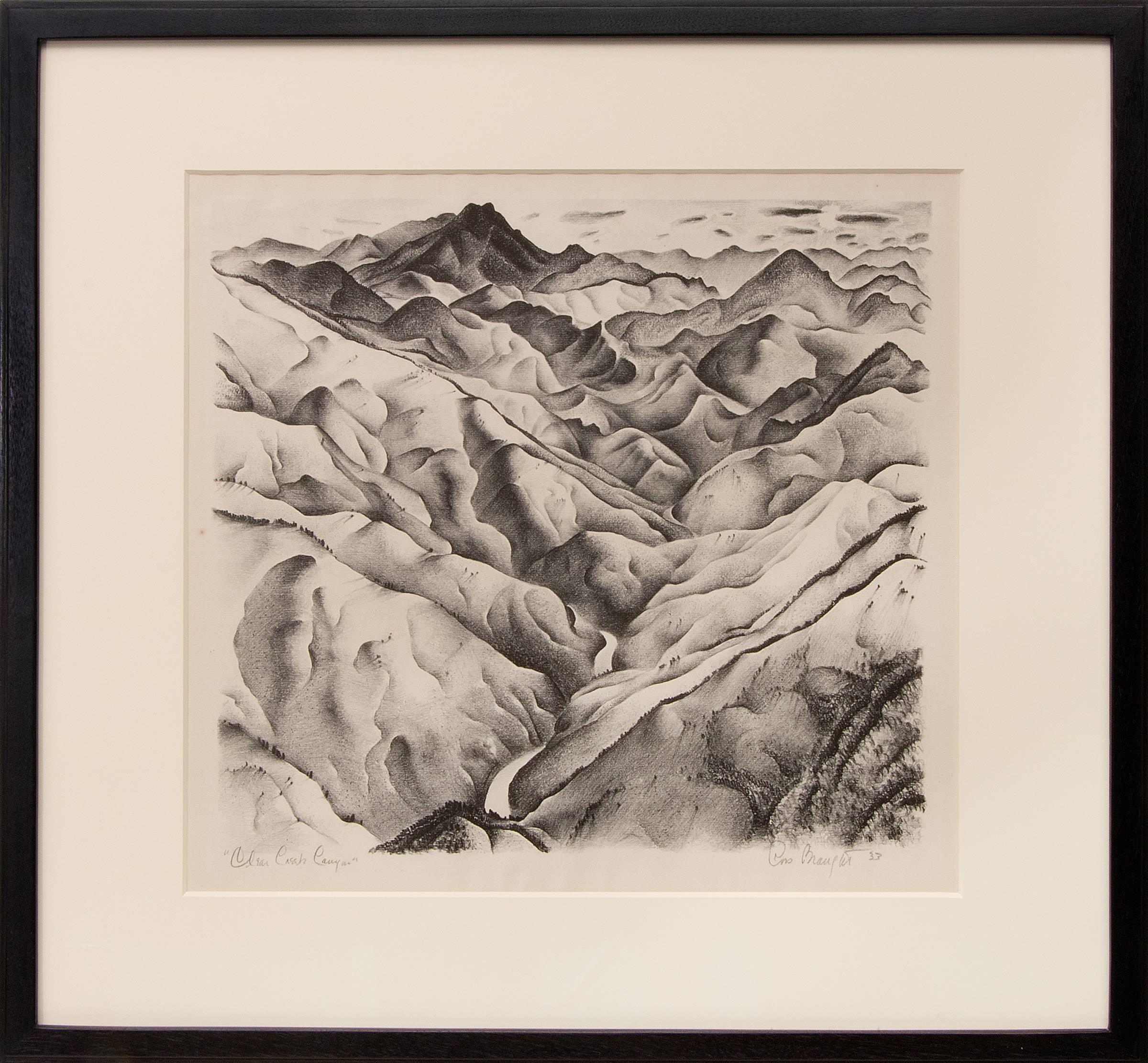 Ross Braught Figurative Print - Clear Creek Canyon (Colorado)