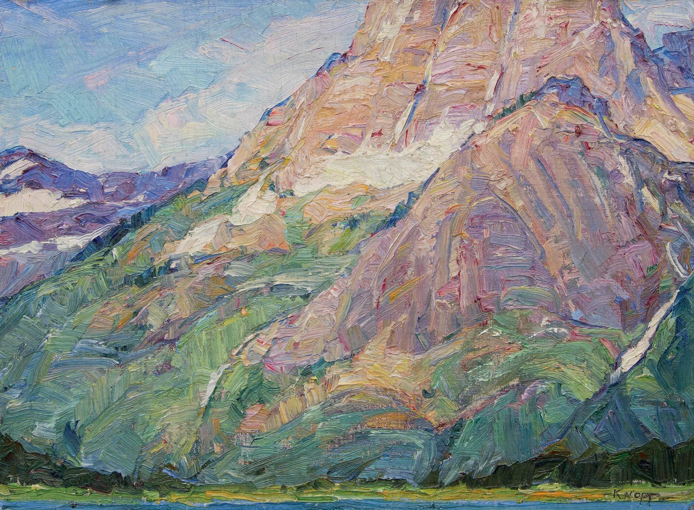 Distant View - Painting by Nellie Augusta Knopf