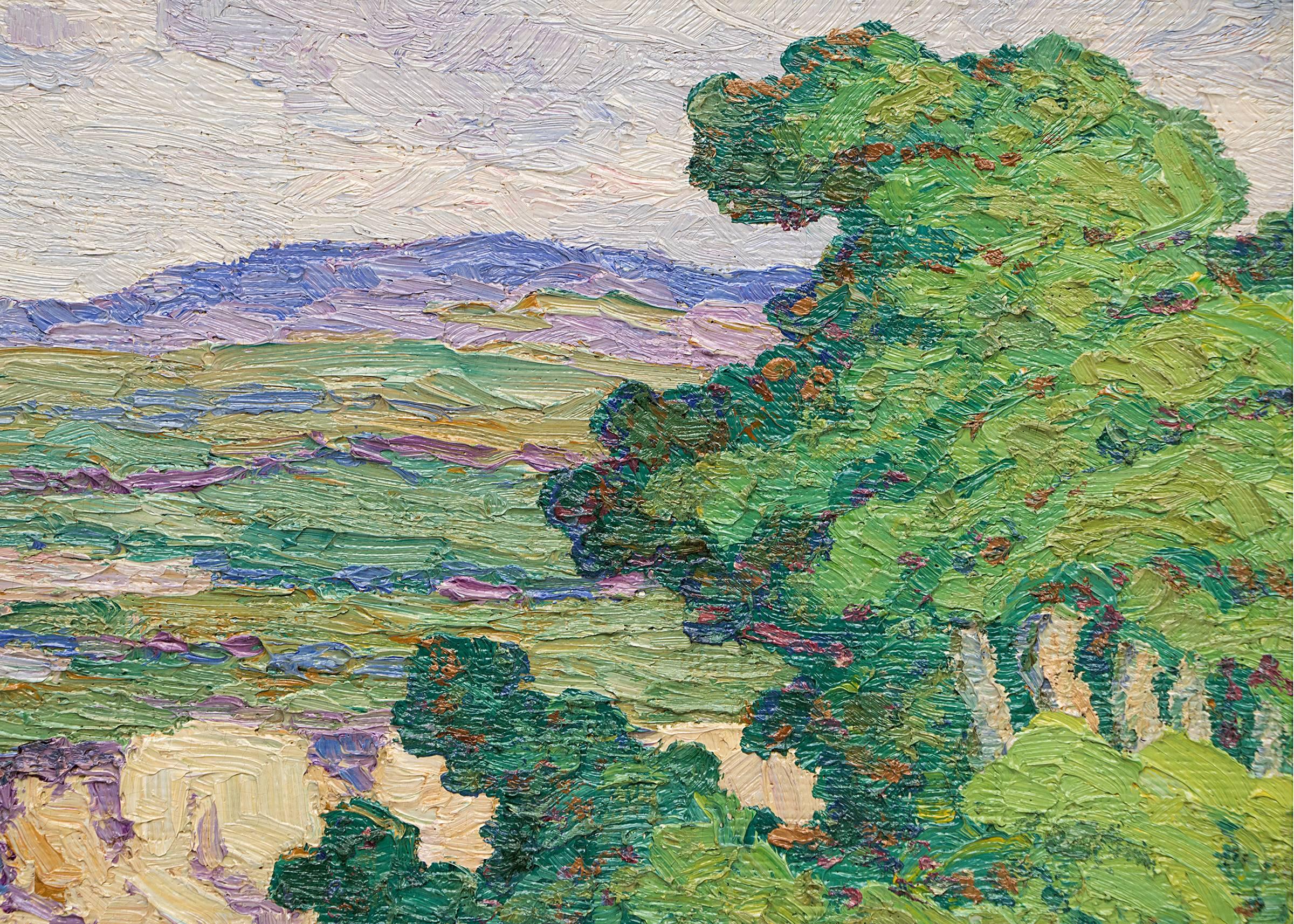 Kansas Stream (Graham County, Kansas) - Expressionist Painting by Birger Sandzen