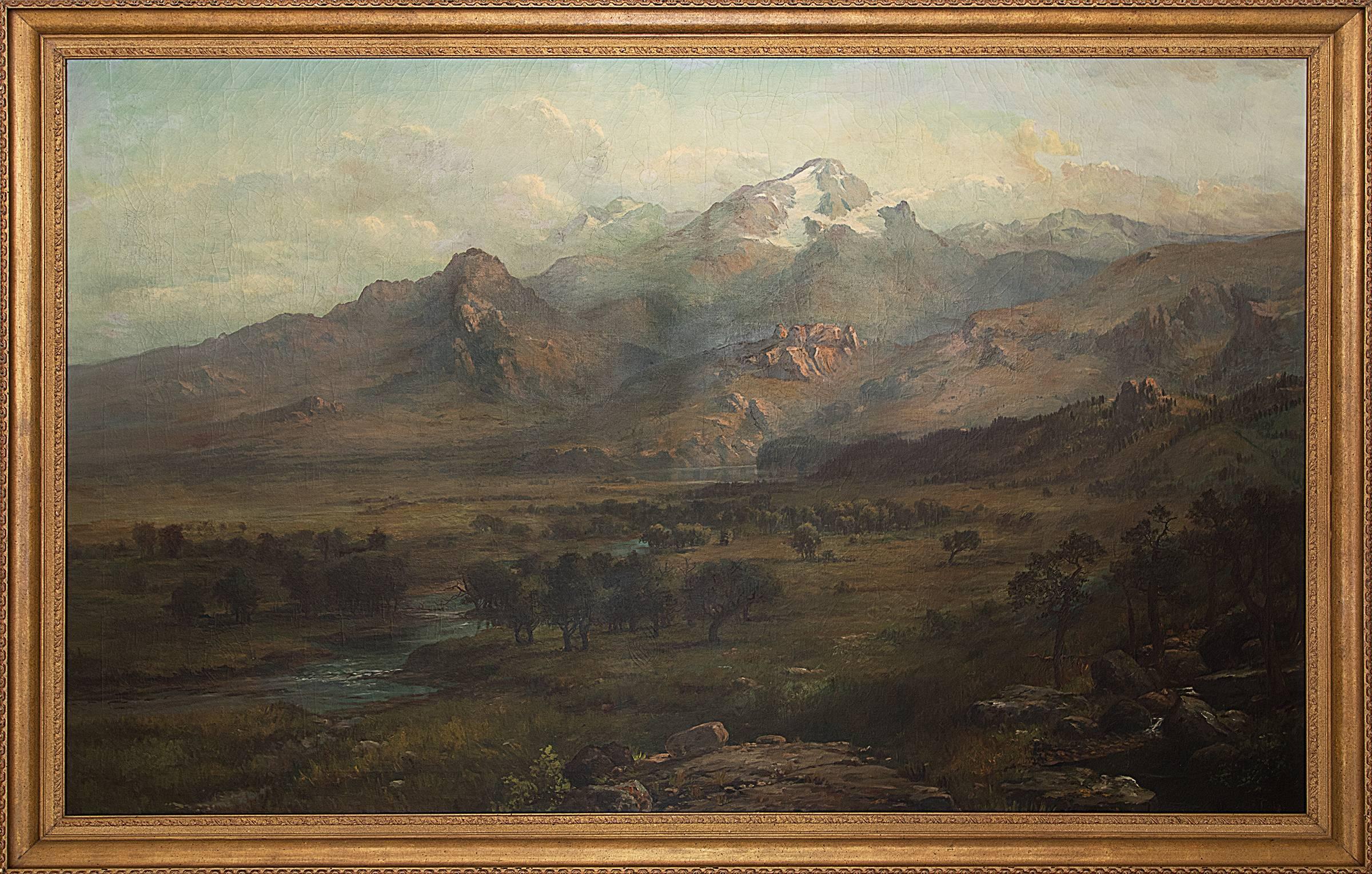 George Ernest Colby Landscape Painting - Untitled (Rocky Mountain Landscape)
