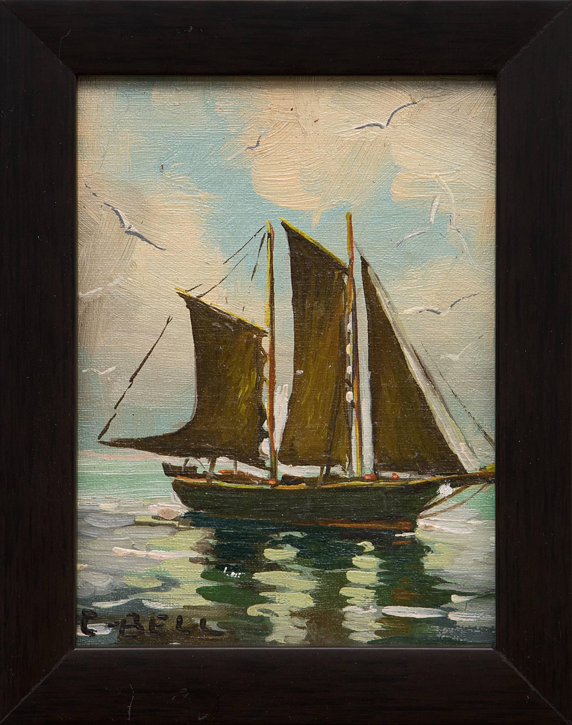 Pair of original Maritime/Sailboat Oil Paintings 4
