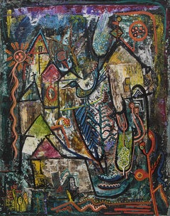 Blue Bird In A Landscape