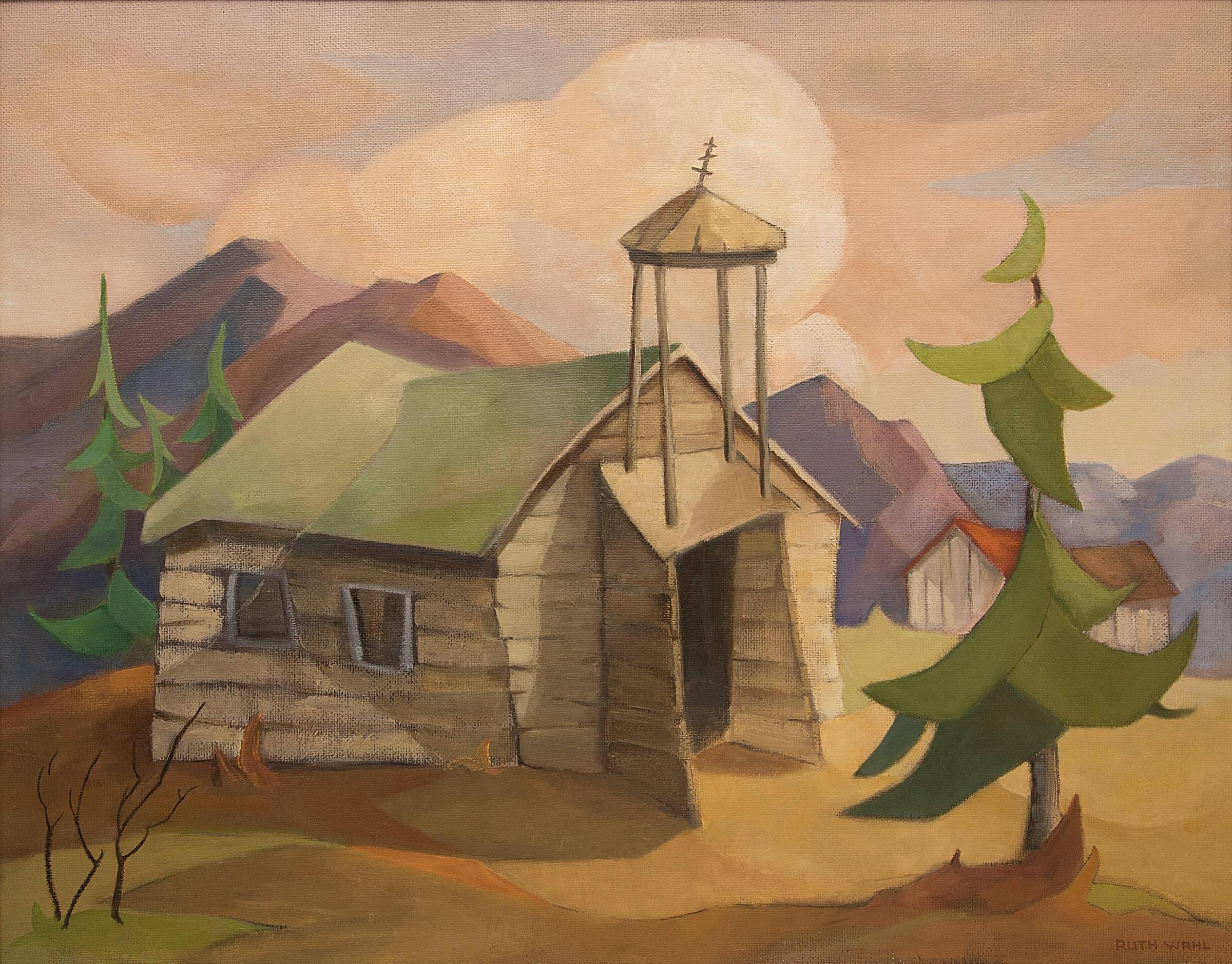 Untitled (Colorado Ruins) - Painting by Ruth Wahl