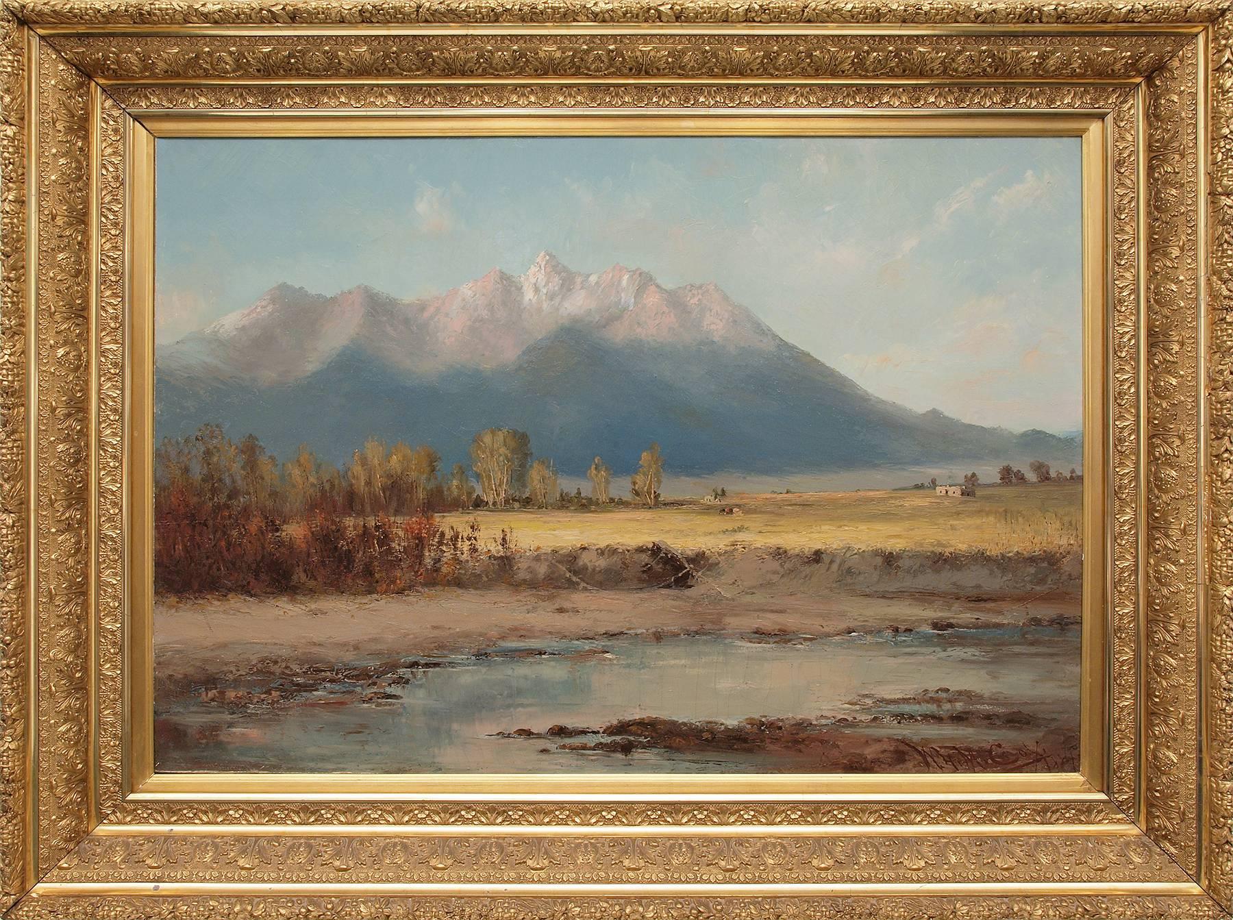 William H. M. (Coxe) Cox Figurative Painting - Untitled (Blanca Peak and Little Bear, Sangre de Cristo Mountains, Colorado)