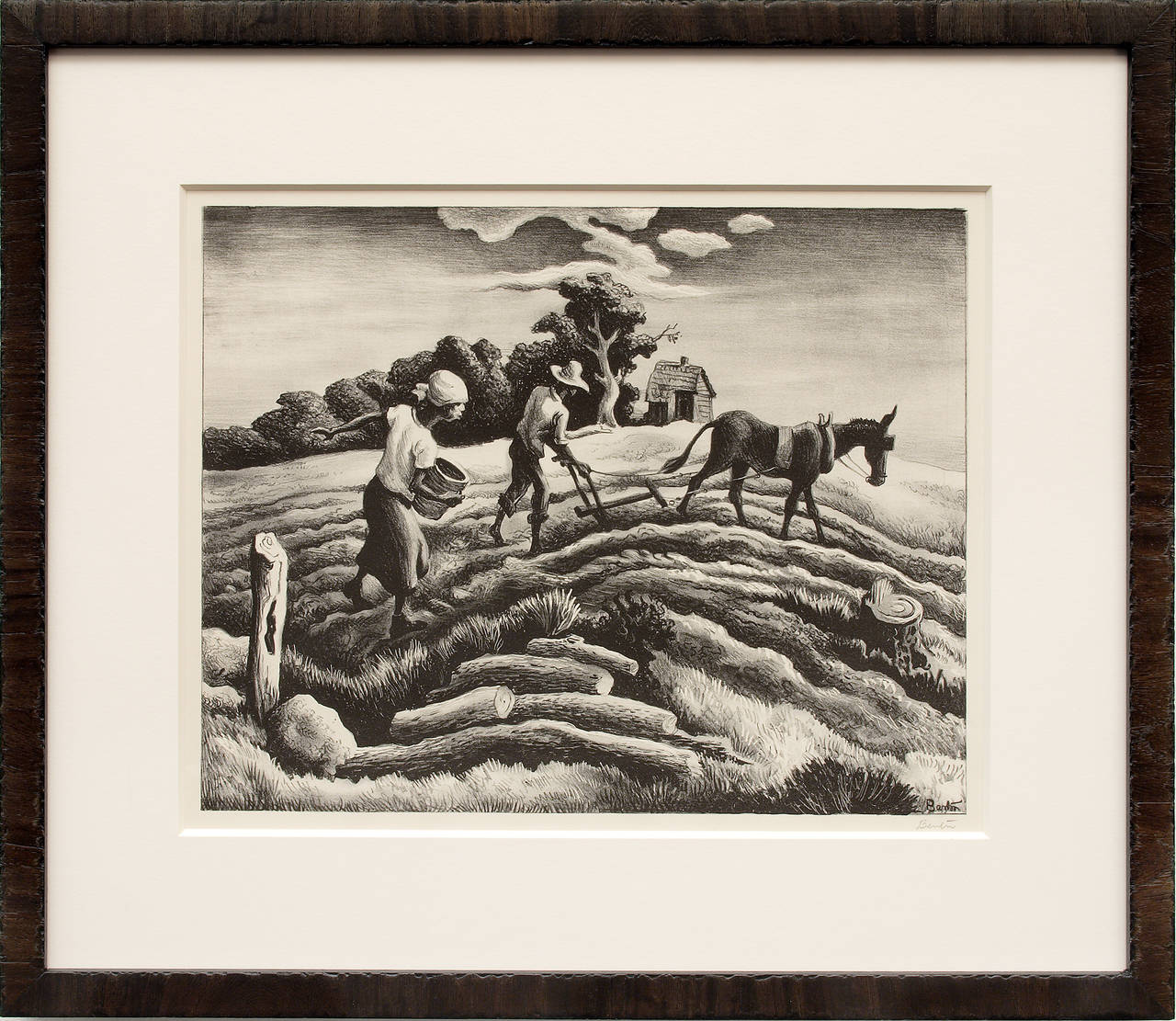 Planting (Spring Plowing) - Print by Thomas Hart Benton