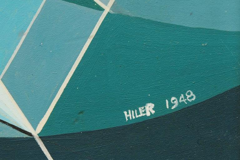 Hilaire Hiler Violet to Blue Green, Diagonal Shadow For Sale at