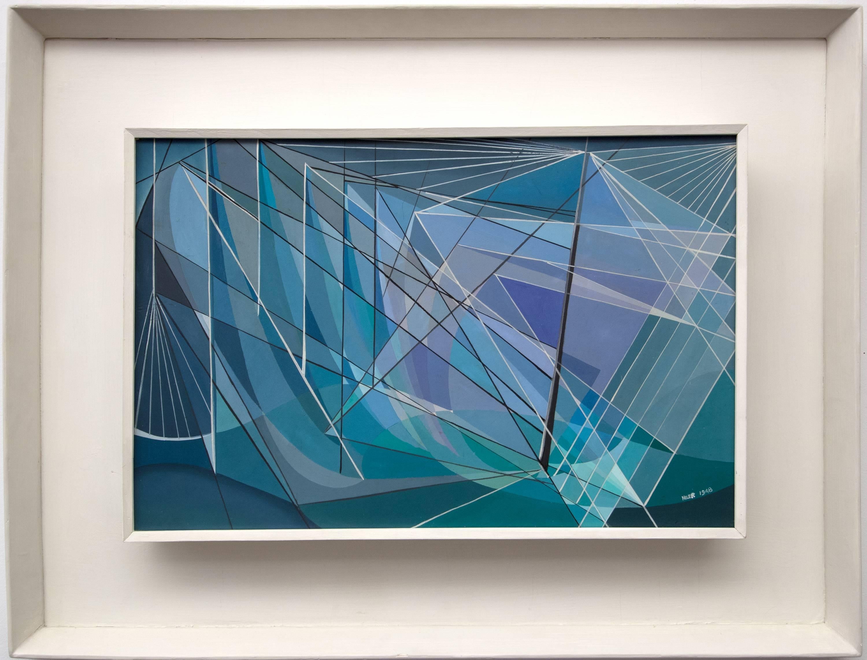 Hilaire Hiler Violet to Blue Green, Diagonal Shadow For Sale at