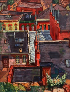 Paul K. Smith, Central City, Colorado, um 1950, Mid-Century Modern, Ölgemälde