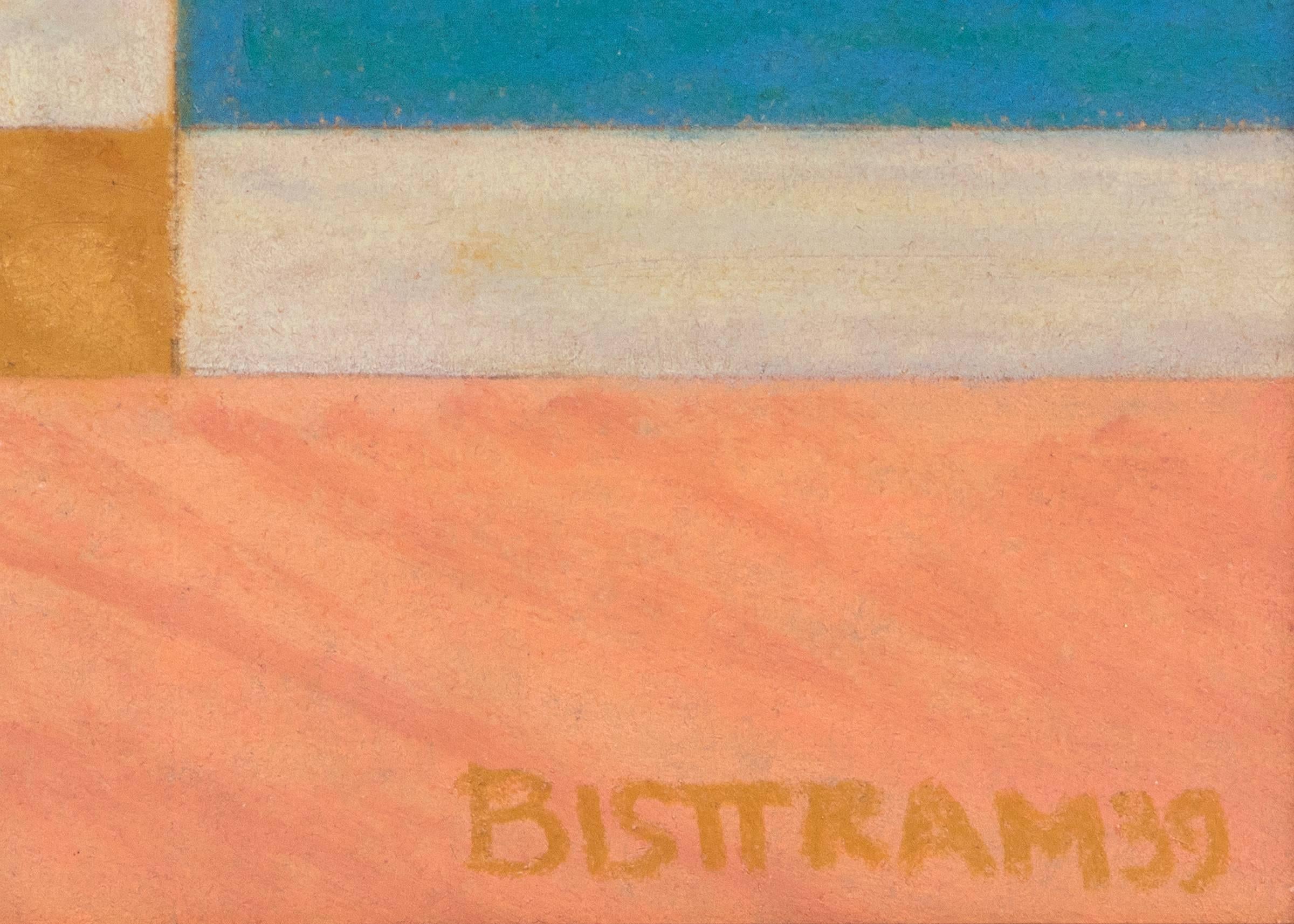 Abstrakte pastellfarbene abstrakte Zeichnung, gerahmte abstrakte geometrische Zeichnung, 1930er Jahre im Angebot 1