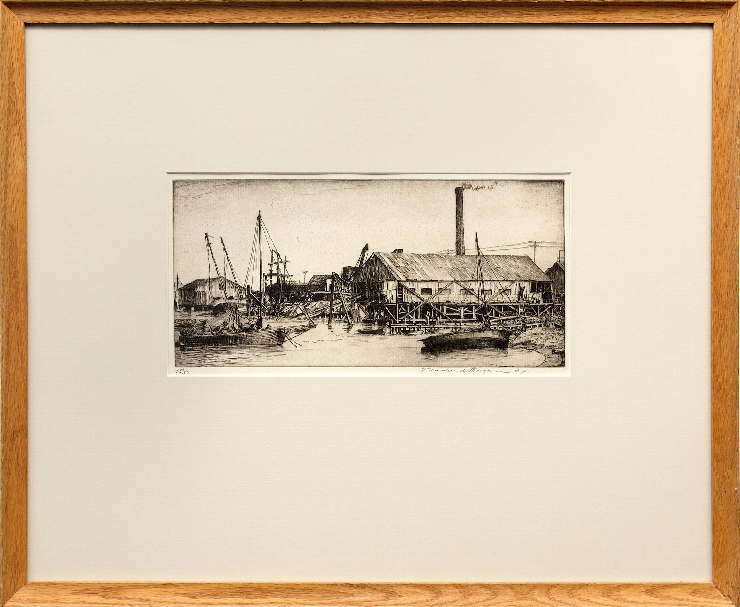 Cedar Box Mill, Key West (Florida) - American Realist Print by Franklin Townsend Morgan