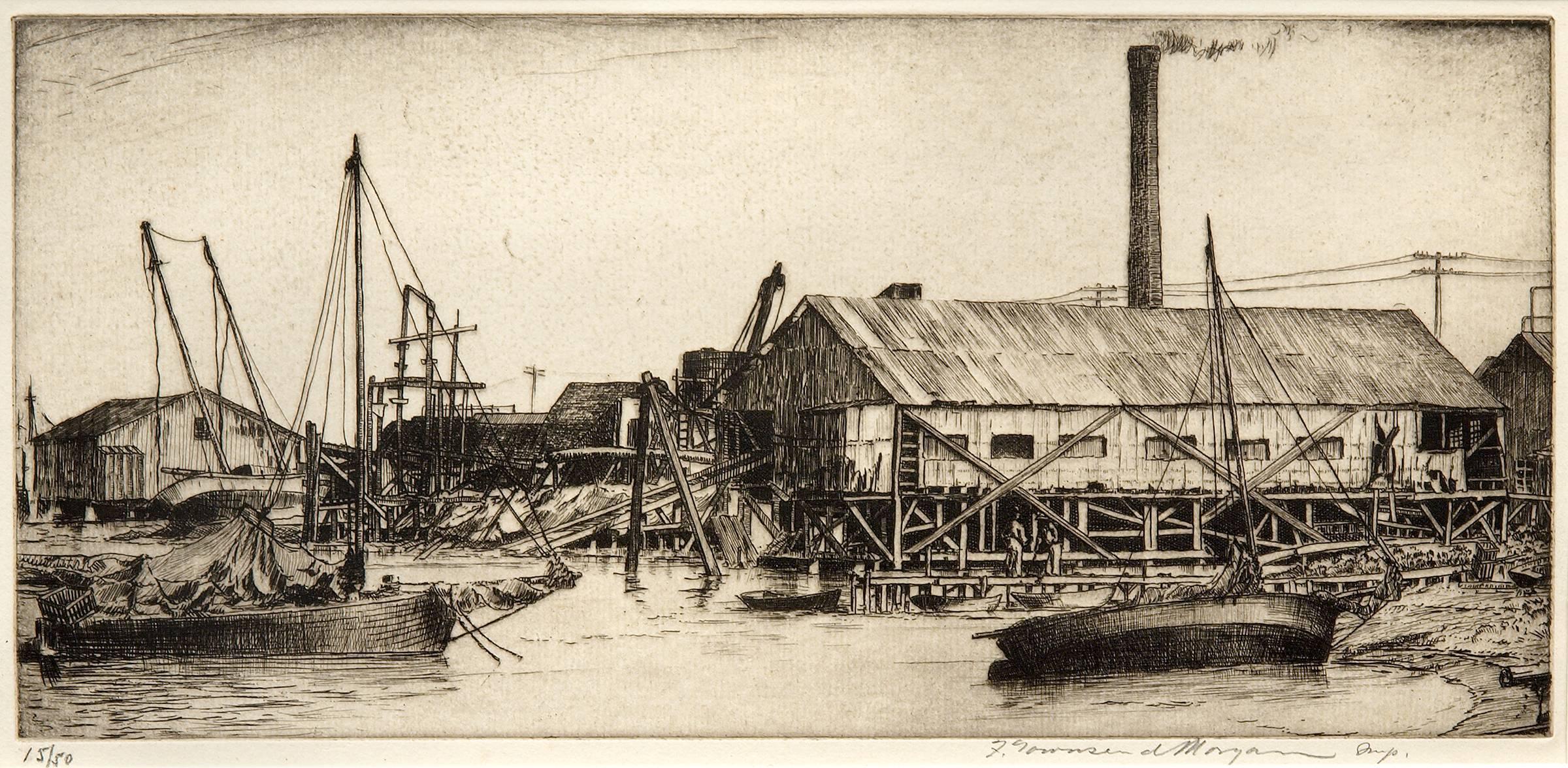Franklin Townsend Morgan Figurative Print - Cedar Box Mill, Key West (Florida)