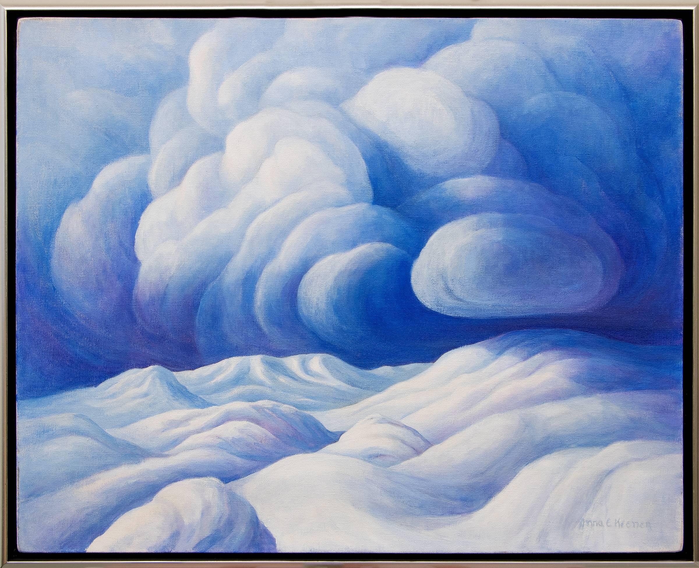 Snow Clouds (New Mexico) - Painting by Anna Keener