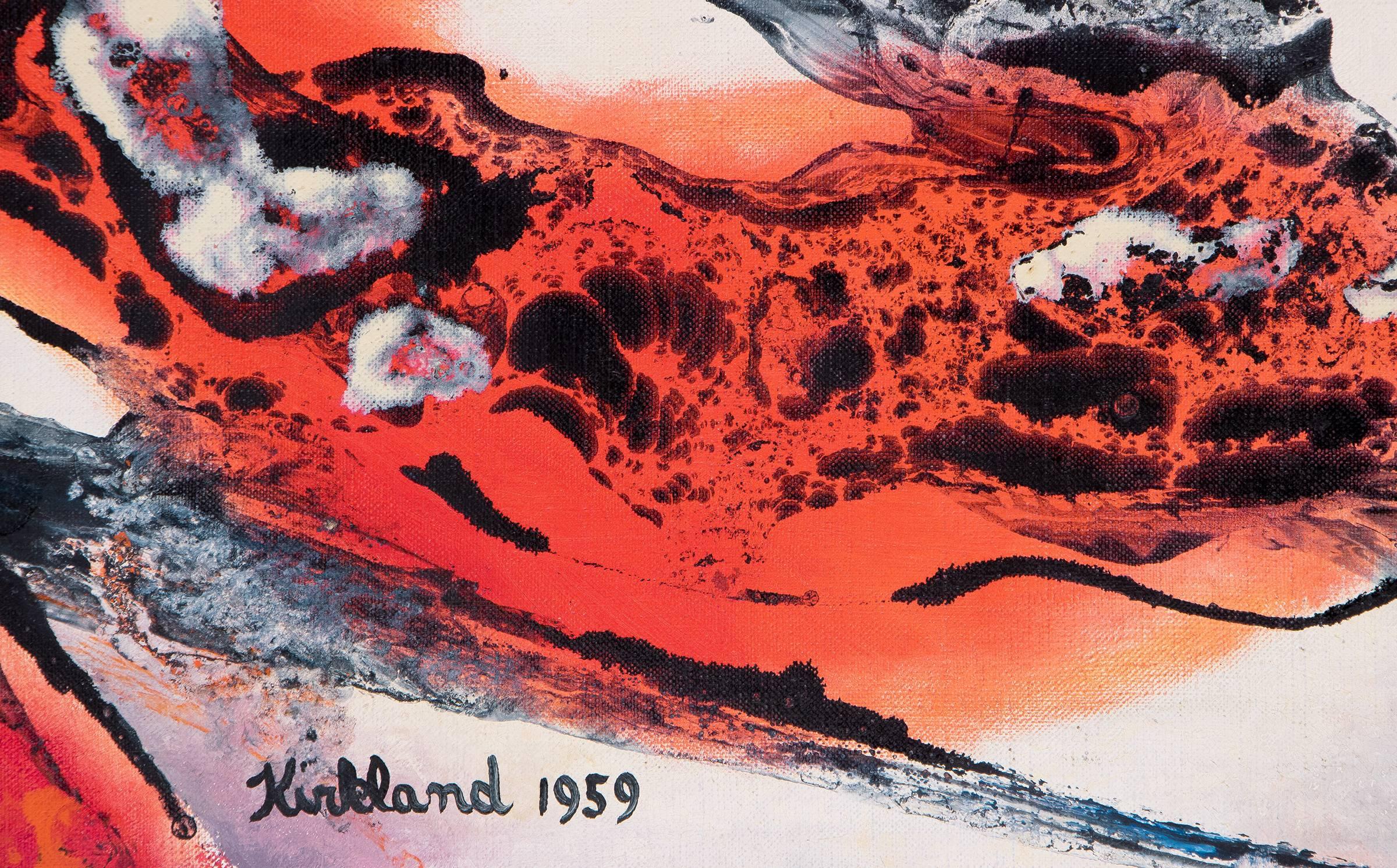 Housed in the original frame; outer dimensions measure 40.5 x 40.5 x 1.5 inches.

About the Artist:
As an artist and educator, Vance Kirkland almost single-handedly brought modern art to Denver. At a time when conservative tastes ruled, he came