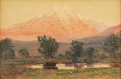 Sunset on Mt. Sopris: Vicinity of Glenwood Springs, Colorado Landscape Painting