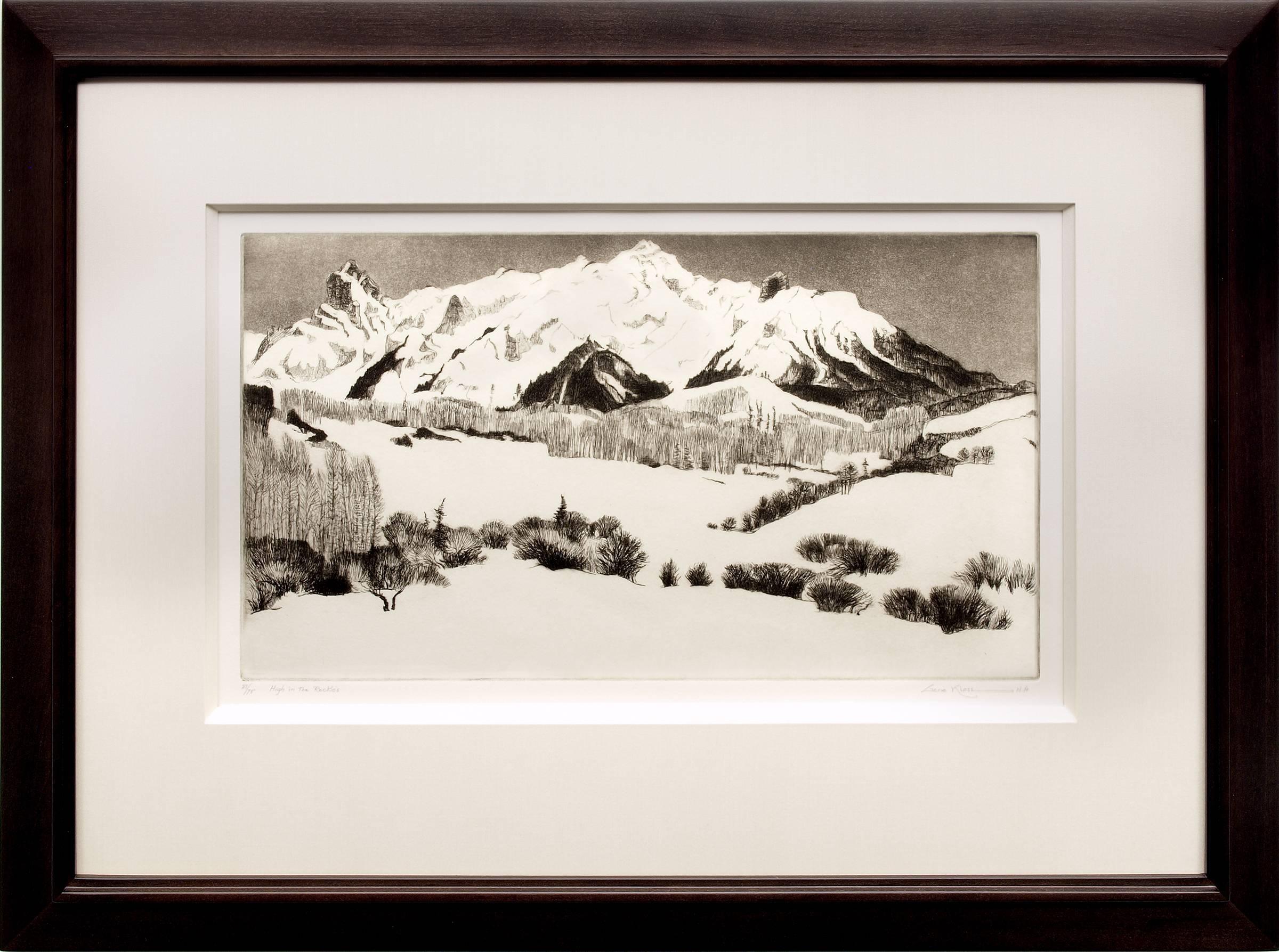 Gene Kloss Figurative Print - High in the Rockies