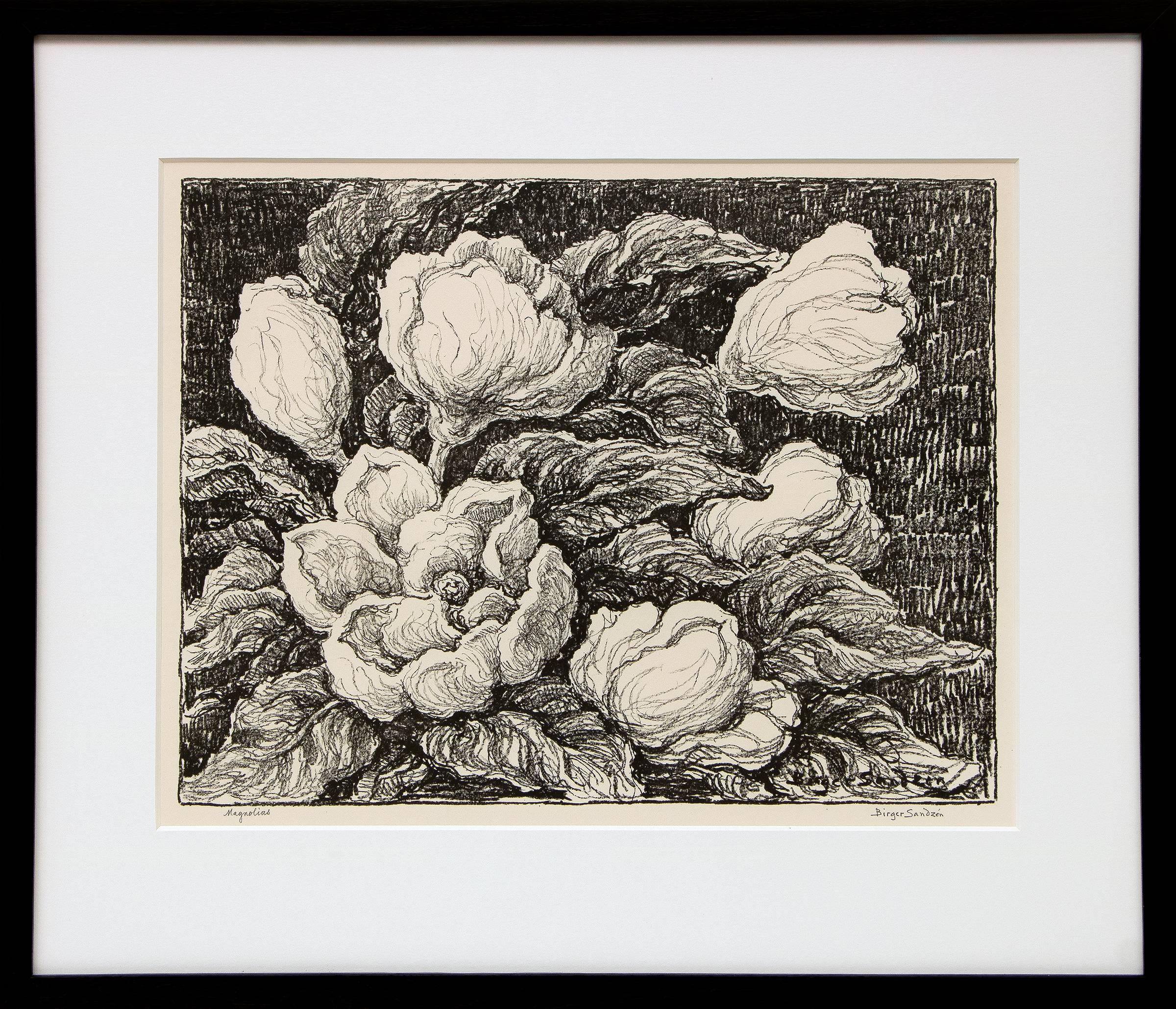 Magnolias - Print by Sven Birger Sandzen