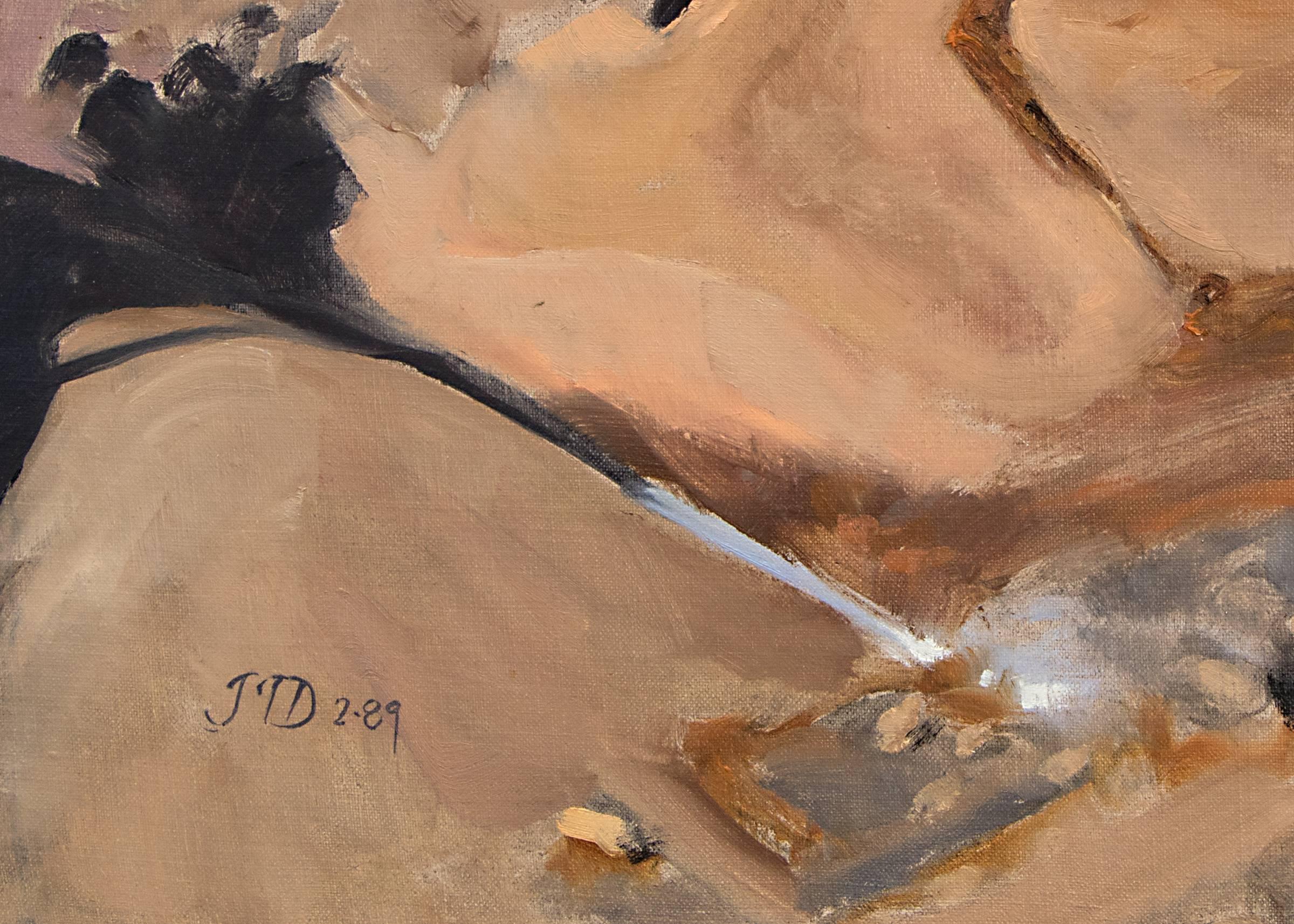 Winter Streambed, New Mexico (Ghost Ranch, Abiquiu) - American Modern Painting by Joellyn Duesberry